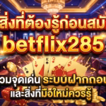 5 สิ่งที่ต้องรู้ก่อนสมัคร betflix285: รวมจุดเด่น ระบบฝากถอน และสิ่งที่มือใหม่ควรรู้